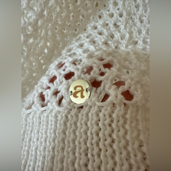 Artisans The Art of Apparel Sweater Sz L White Loose Open Knit Sheer Artsy - Picture 7 of 13